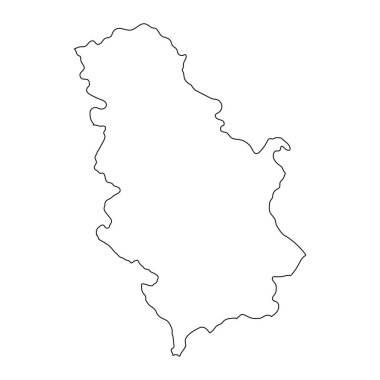 Arkaplanda son derece ayrıntılı Sırbistan haritası