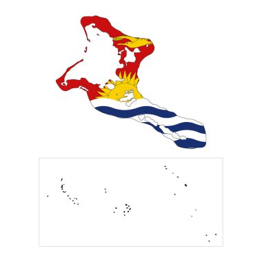 Kiribati flag simple illustration for independence day or election clipart