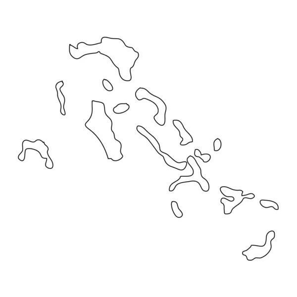 Mappa Altamente Dettagliata Delle Bahamas Con Confini Isolati Sullo Sfondo — Vettoriale Stock
