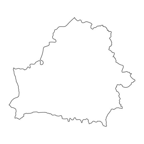 Mycket Detaljerad Vitrysk Karta Med Gränser Isolerade Bakgrund — Stock vektor