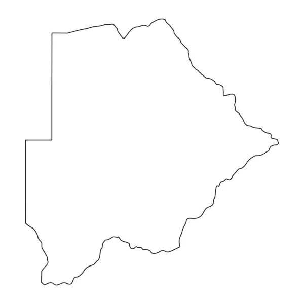 Подробная Карта Ботсваны Изолированными Границами Заднем Плане — стоковый вектор