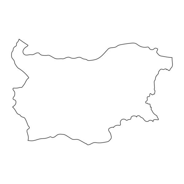 Zeer Gedetailleerde Kaart Van Bulgarije Met Achtergrond Geïsoleerde Grenzen — Stockvector