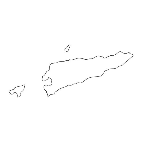 Надзвичайно Детальна Карта Східного Тимору Ізольованими Задньому Плані Кордонами — стоковий вектор