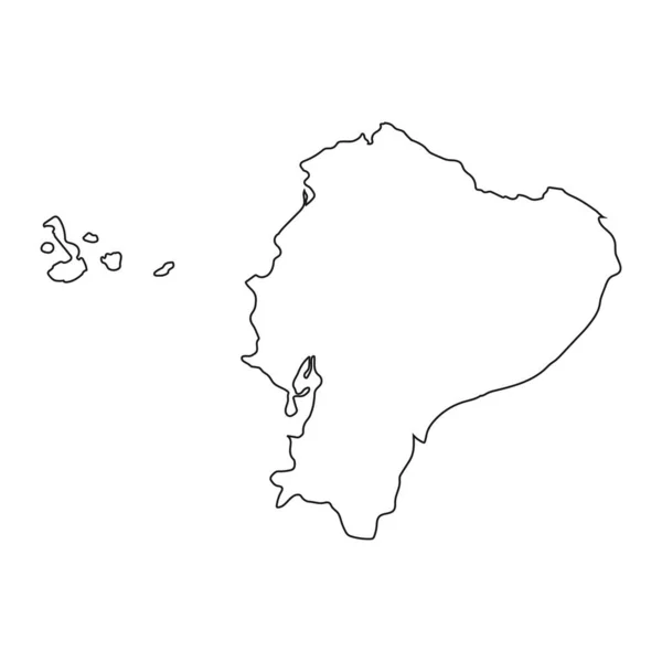 背景孤立的高度详细的厄瓜多尔地图 — 图库矢量图片
