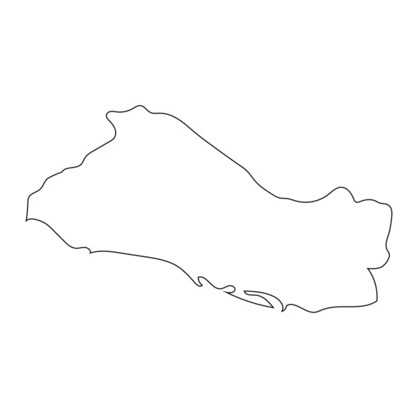 Εξαιρετικά Λεπτομερής Χάρτης Του Σαλβαδόρ Σύνορα Απομονωμένα Στο Παρασκήνιο — Διανυσματικό Αρχείο