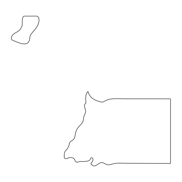 详细的赤道几内亚地图 背景上孤立的边界 — 图库矢量图片