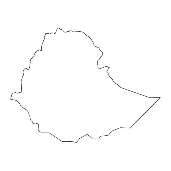 Vysoce Detailní Etiopie Izolovanými Hranicemi Pozadí — Stockový vektor