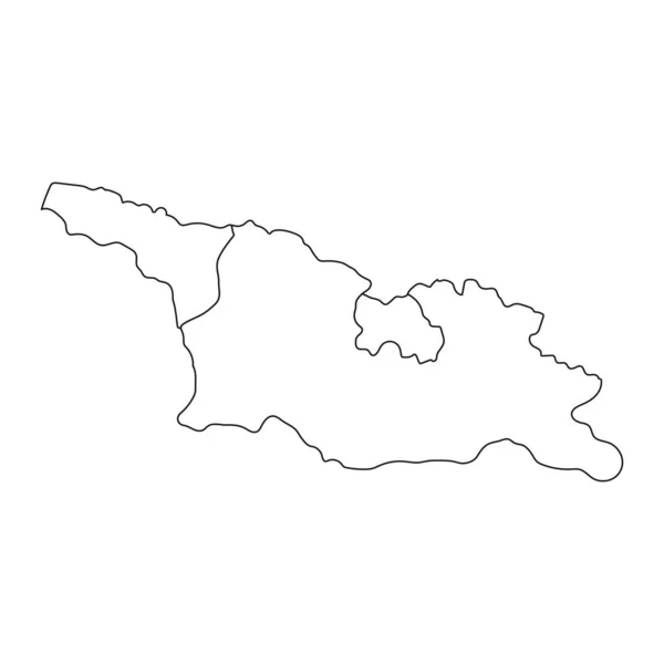 Zeer Gedetailleerde Kaart Van Georgië Met Achtergrond Geïsoleerde Grenzen — Stockvector