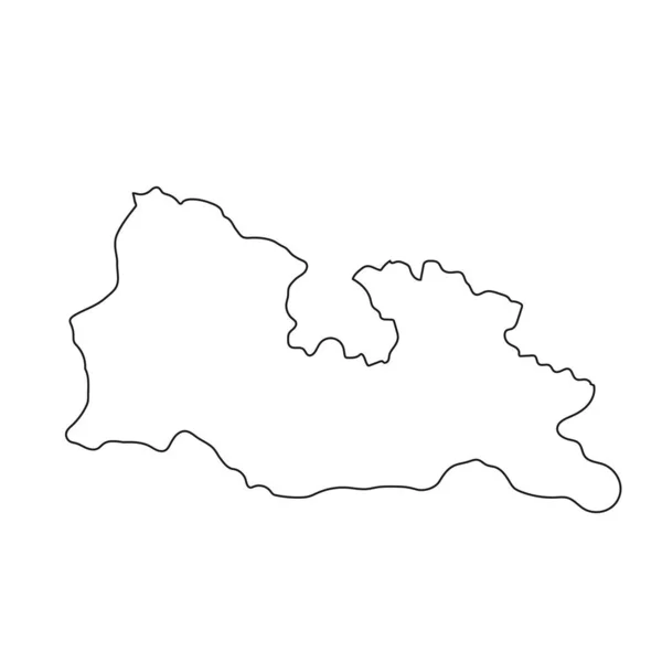 Надзвичайно Детальна Карта Грузії Ізольованими Кордонами Задньому Плані — стоковий вектор