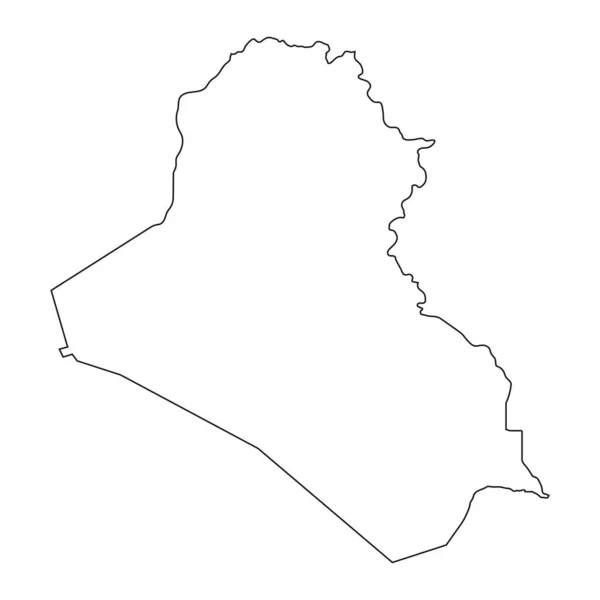 Mapa Altamente Detallado Irak Con Fronteras Aisladas Fondo — Vector de stock