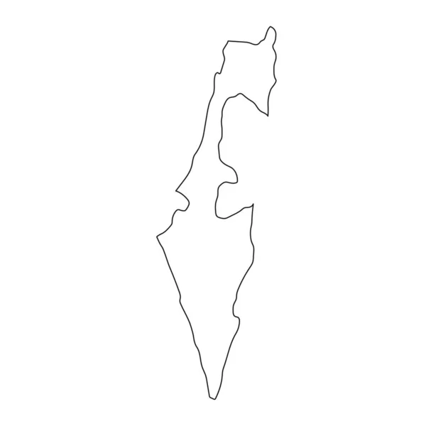 Εξαιρετικά Λεπτομερής Χάρτης Του Ισραήλ Σύνορα Απομονωμένα Στο Παρασκήνιο — Διανυσματικό Αρχείο