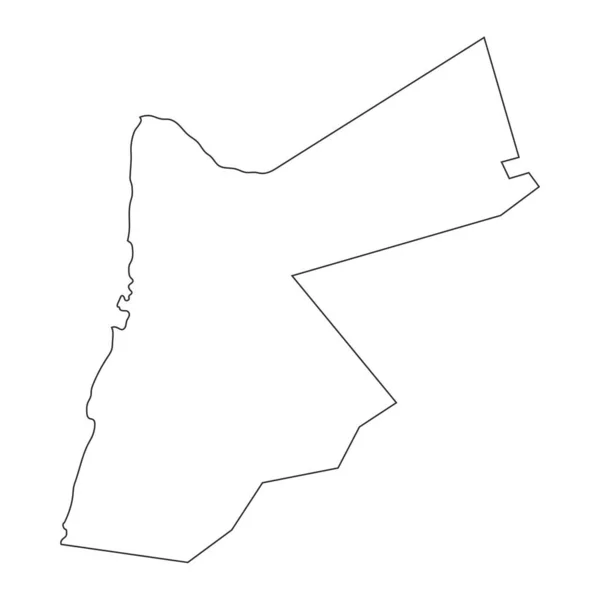 Ιδιαίτερα Λεπτομερής Χάρτης Της Ιορδανίας Σύνορα Απομονωμένα Στο Παρασκήνιο — Διανυσματικό Αρχείο
