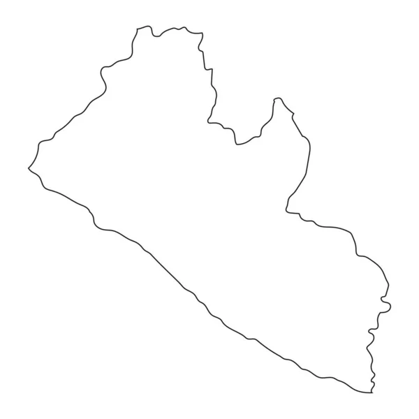 Mappa Altamente Dettagliata Della Liberia Con Confini Isolati Sullo Sfondo — Vettoriale Stock