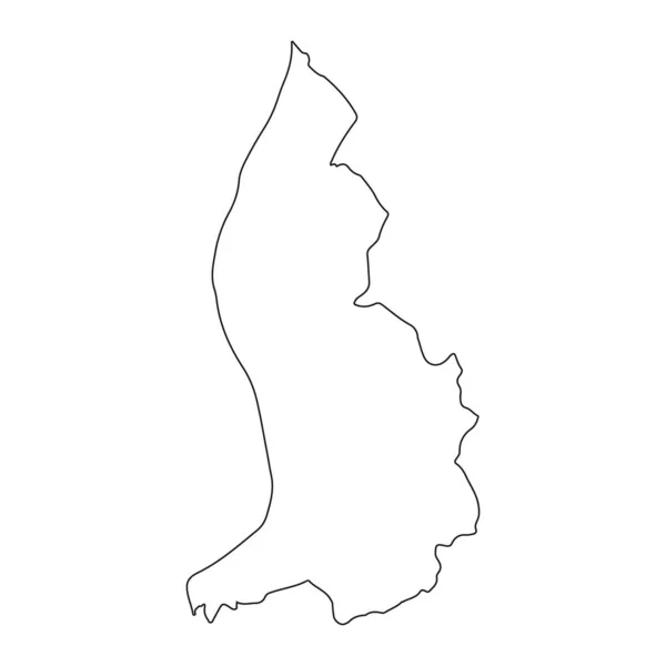 Высокодетальная Карта Лихтенштейна Изолированными Границами Заднем Плане — стоковый вектор