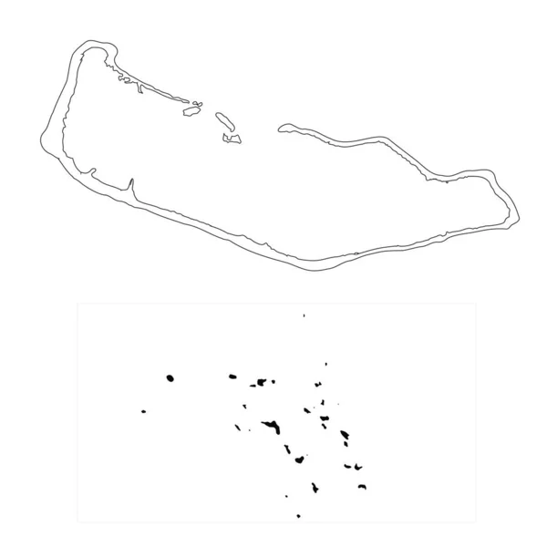 背景に孤立した境界線を持つマジュロ地図を持つ非常に詳細なマーシャル諸島 — ストックベクタ