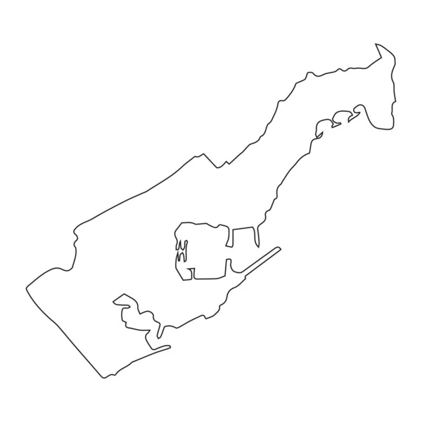 高度详细的摩纳哥地图 背景上孤立的边界 — 图库矢量图片