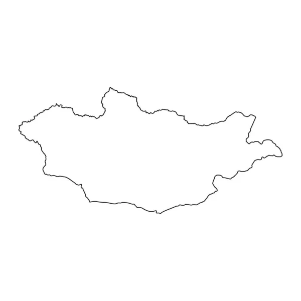 背景孤立的高度详细的蒙古地图 — 图库矢量图片
