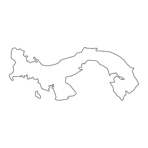 Bardzo Szczegółowa Mapa Panamy Odizolowanymi Granicami Tle — Wektor stockowy