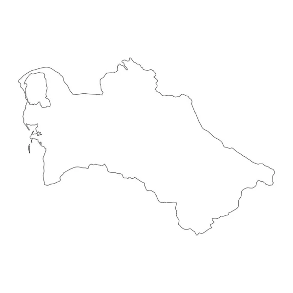 Mapa Turquemenistão Altamente Detalhado Com Fronteiras Isoladas Segundo Plano —  Vetores de Stock