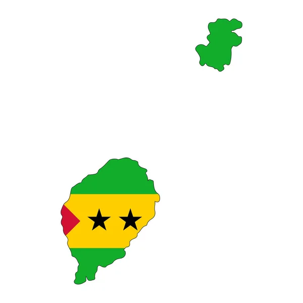 Bandeira São Tomé Príncipe Ilustração Simples Para Dia Independência Eleição —  Vetores de Stock