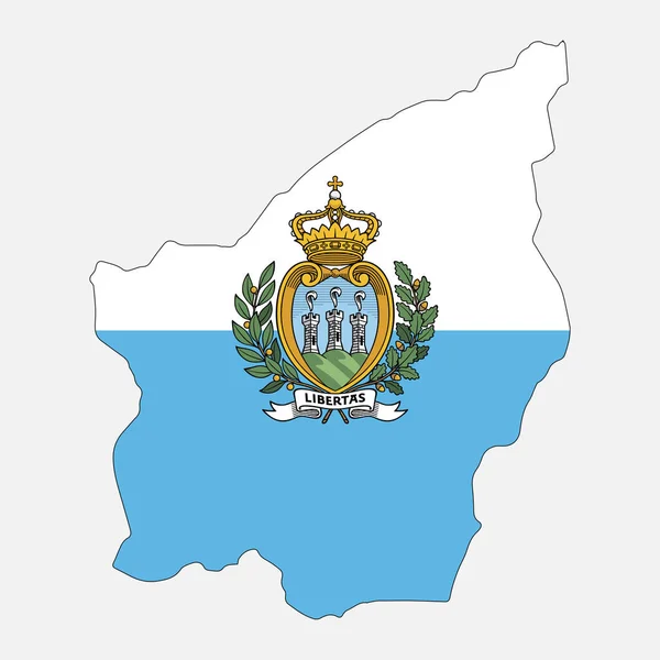 San Marino Flagge Einfache Illustration Für Unabhängigkeitstag Oder Wahlen — Stockvektor