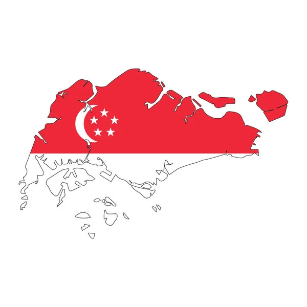 Сінгапурський Прапор Простий Приклад Дня Незалежності Або Вибори — стоковий вектор