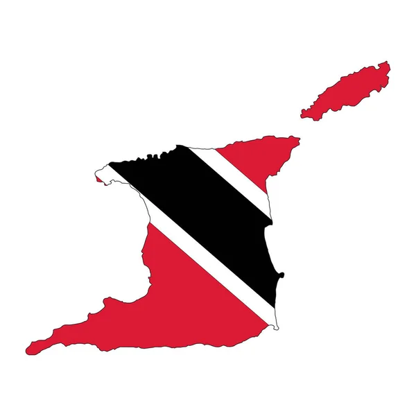 Bandeira Trinidad Tobago Ilustração Simples Para Dia Independência Eleição —  Vetores de Stock