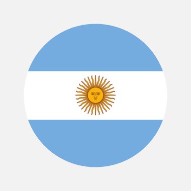 Arjantin bayrağı bağımsızlık günü veya seçim için basit bir illüstrasyon