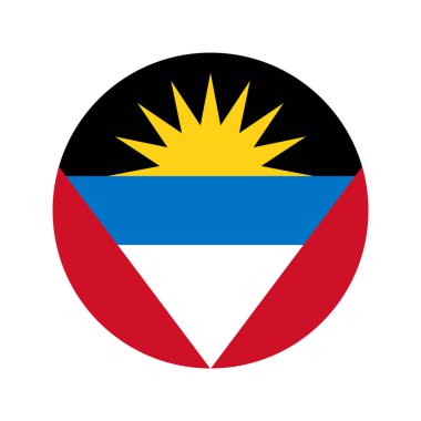 Antigua ve Barbuda bayrağı bağımsızlık günü veya seçim için basit bir illüstrasyon
