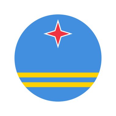 Aruba bayrağı bağımsızlık günü veya seçim için basit bir illüstrasyon