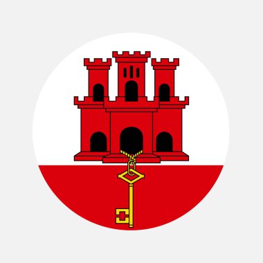 Cebelitarık bayrağı bağımsızlık günü veya seçim için basit bir illüstrasyon