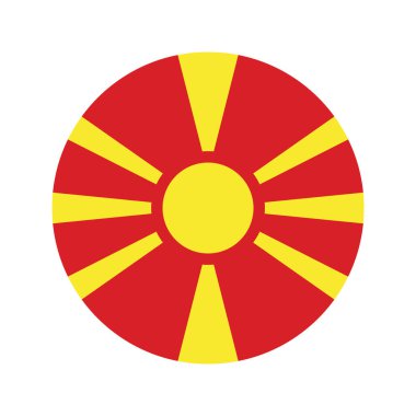 Makedonya bağımsızlık günü veya seçim için basit bir illüstrasyon bayrağı