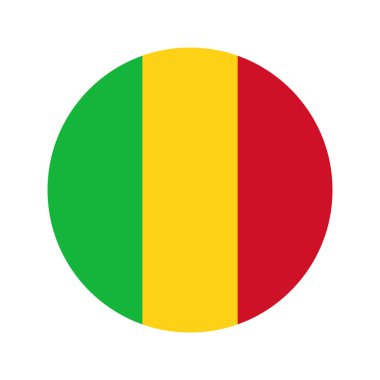 Mali bayrağı bağımsızlık günü veya seçim için basit bir illüstrasyon