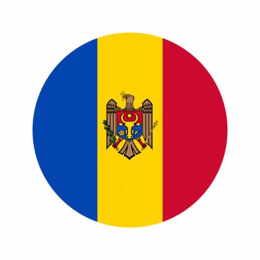 Moldova bayrağı bağımsızlık günü veya seçim için basit bir illüstrasyon