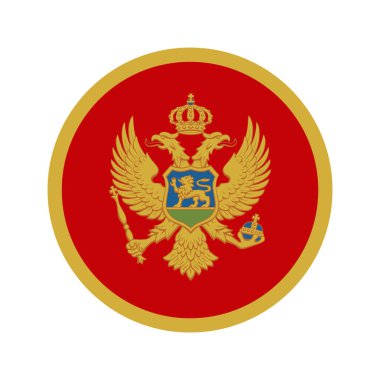 Karadağ bayrağı bağımsızlık günü veya seçim için basit bir illüstrasyon