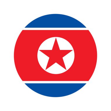 Kuzey Kore bayrağı Bağımsızlık Günü veya seçim için basit bir illüstrasyon