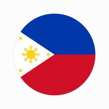 Filipinler bayrağı Bağımsızlık Günü veya seçim için basit bir illüstrasyon