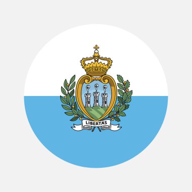 San Marino bayrağı Bağımsızlık Günü veya seçim için basit bir illüstrasyon