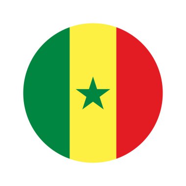 Senegal bayrağı bağımsızlık günü veya seçim için basit bir illüstrasyon