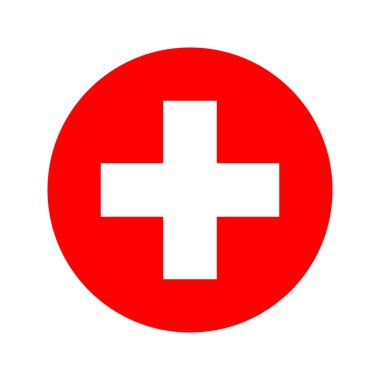 İsviçre bayrağı bağımsızlık günü veya seçim için basit illüstrasyon