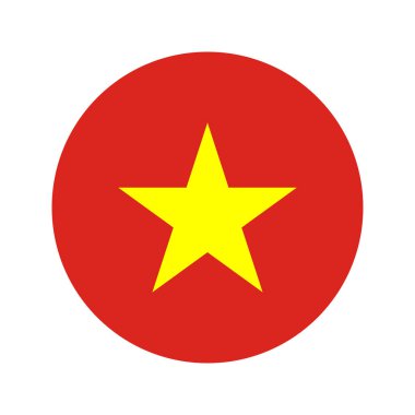 Vietnam bayrağı bağımsızlık günü veya seçim için basit bir illüstrasyon