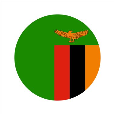 Zambiya bayrağı bağımsızlık günü veya seçim için basit illüstrasyon