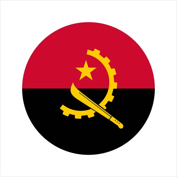 Bandeira Angola Ilustração Simples Para Dia Independência Eleição — Vetor de Stock