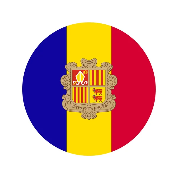 Andorra Bayrağı Bağımsızlık Günü Veya Seçim Için Basit Bir Illüstrasyon — Stok Vektör