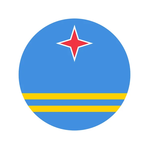 Aruba Flaga Prosta Ilustracja Dzień Niepodległości Lub Wyborów — Wektor stockowy