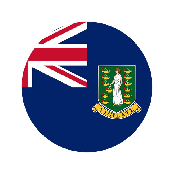 Brytyjskie Wyspy Dziewicze Flaga Prosta Ilustracja Dzień Niepodległości Lub Wyborów — Wektor stockowy