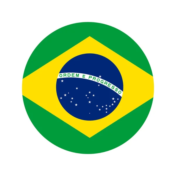 Brasiliens Flagge Einfache Illustration Für Unabhängigkeitstag Oder Wahl — Stockvektor