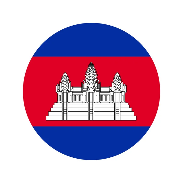Bandiera Cambogia Semplice Illustrazione Giorno Dell Indipendenza Elezioni — Vettoriale Stock