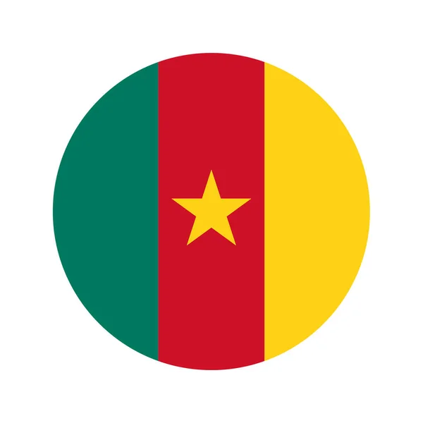 Kamerun Bayrağı Bağımsızlık Günü Veya Seçim Için Basit Bir Illüstrasyon — Stok Vektör