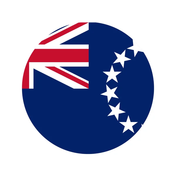Cookovy Ostrovy Vlajka Jednoduchá Ilustrace Pro Den Nezávislosti Nebo Volby — Stockový vektor